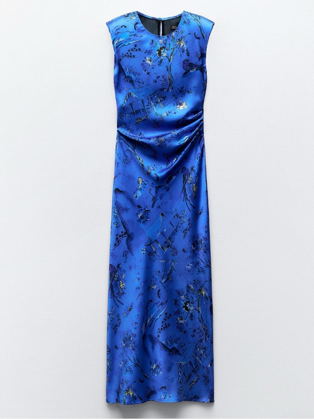 NWT Zara Satin Effect Print Dress